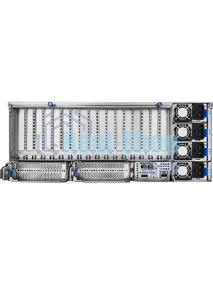 Серверная платформа ASUS ESC8000A-E13P, 4U, 2x SP5 (LGA 6096),24x DDR5 6400, 8x 2.5'' hsb NVME, up to 14x PCIe*, 2x M.2 22110 NVME, 1x 2-port 10Gbe RJ-45 Intel 710 LAN, up to 8 dual-slot GPUs, 3+1 3200W