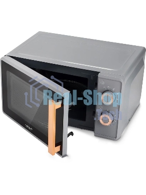 Микроволновая печь Vitek VT-MW1920 серый/золотистый, 20 л, 700 Вт, переключатели — поворотный механизм