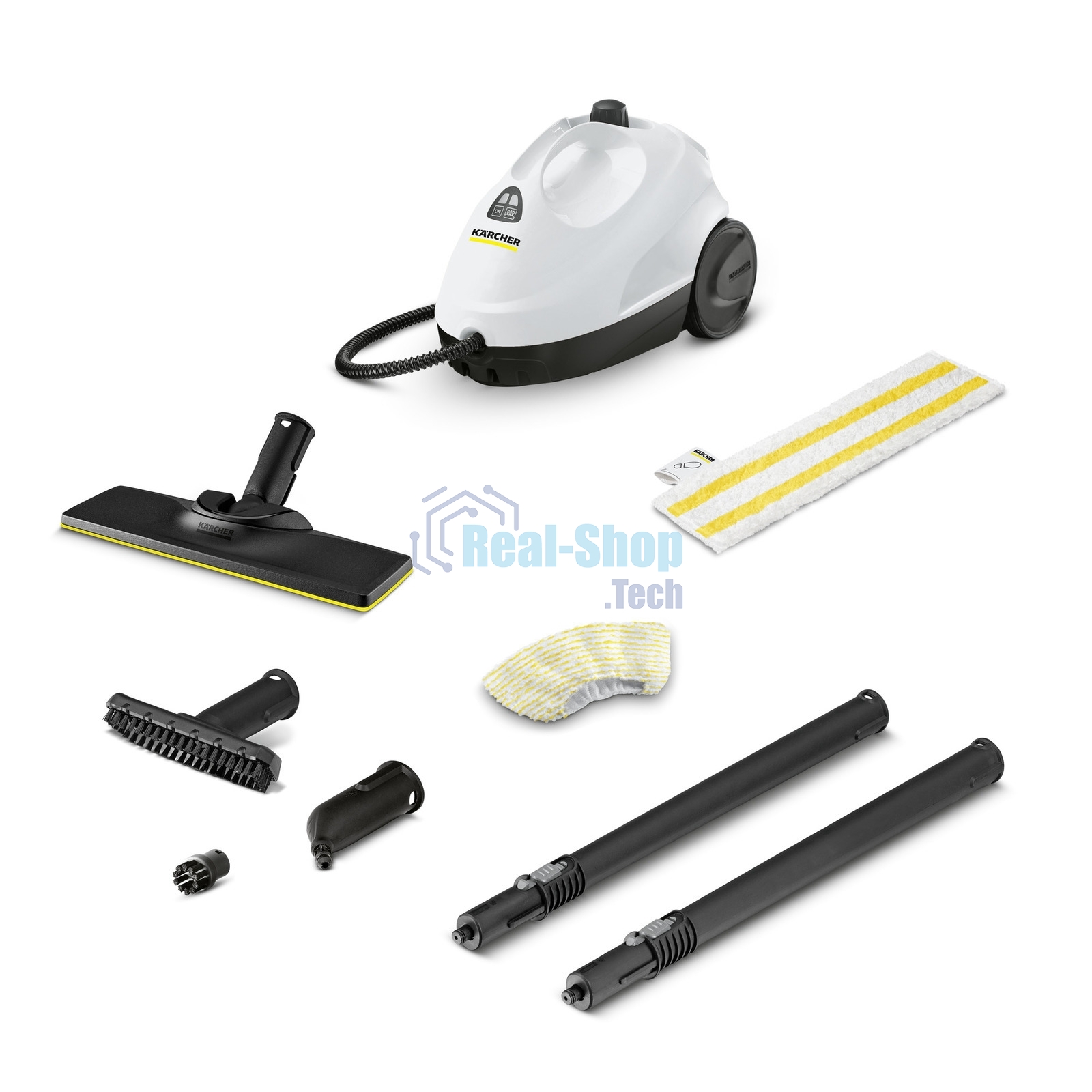 Пароочиститель Karcher EasyFix SC 2 белый, напольный, 1500 Вт, 40 г/мин, 1000 мл