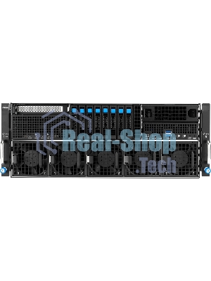 Серверная платформа ASUS ESC8000A-E13P, 4U, 2x SP5 (LGA 6096),24x DDR5 6400, 8x 2.5'' hsb NVME, up to 14x PCIe*, 2x M.2 22110 NVME, 1x 2-port 10Gbe RJ-45 Intel 710 LAN, up to 8 dual-slot GPUs, 3+1 3200W