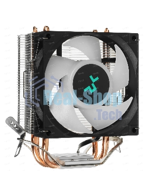 Кулер для процессора DEEPCOOL AG300 LED, 92 мм, алюминий/медь, 3050 об/мин, 30.5 дБ, 4 pin, 150 Вт, 129 мм