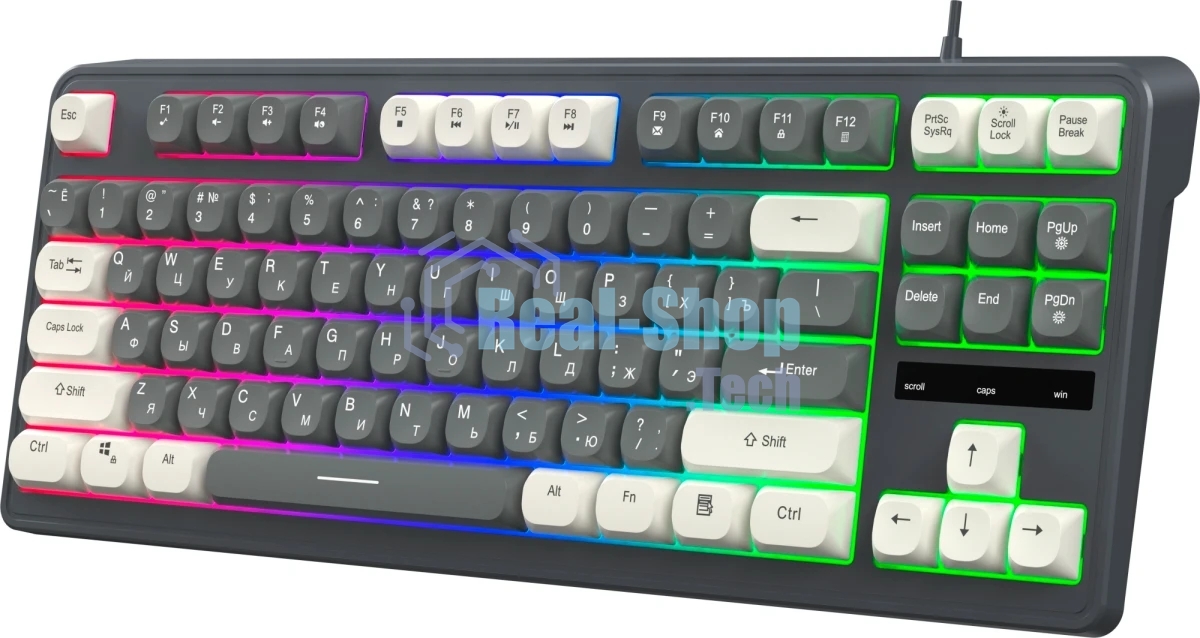 Клавиатура Oklick 711G проводная, USB Type-A, серый
