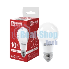 Лампа светодиодная IN HOME 4690612020211 LED-A60-VC 10Вт грушевидная 4000К нейтр. белый E27 950лм 230В