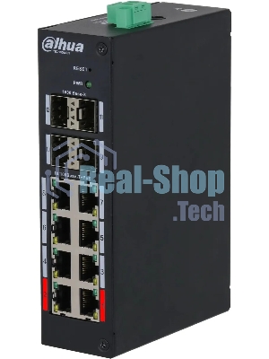 Коммутатор Dahua DH-HS4412-8ET-96, 8×100 Мбит/с + 4×1 Гбит/с SFP, управляемый