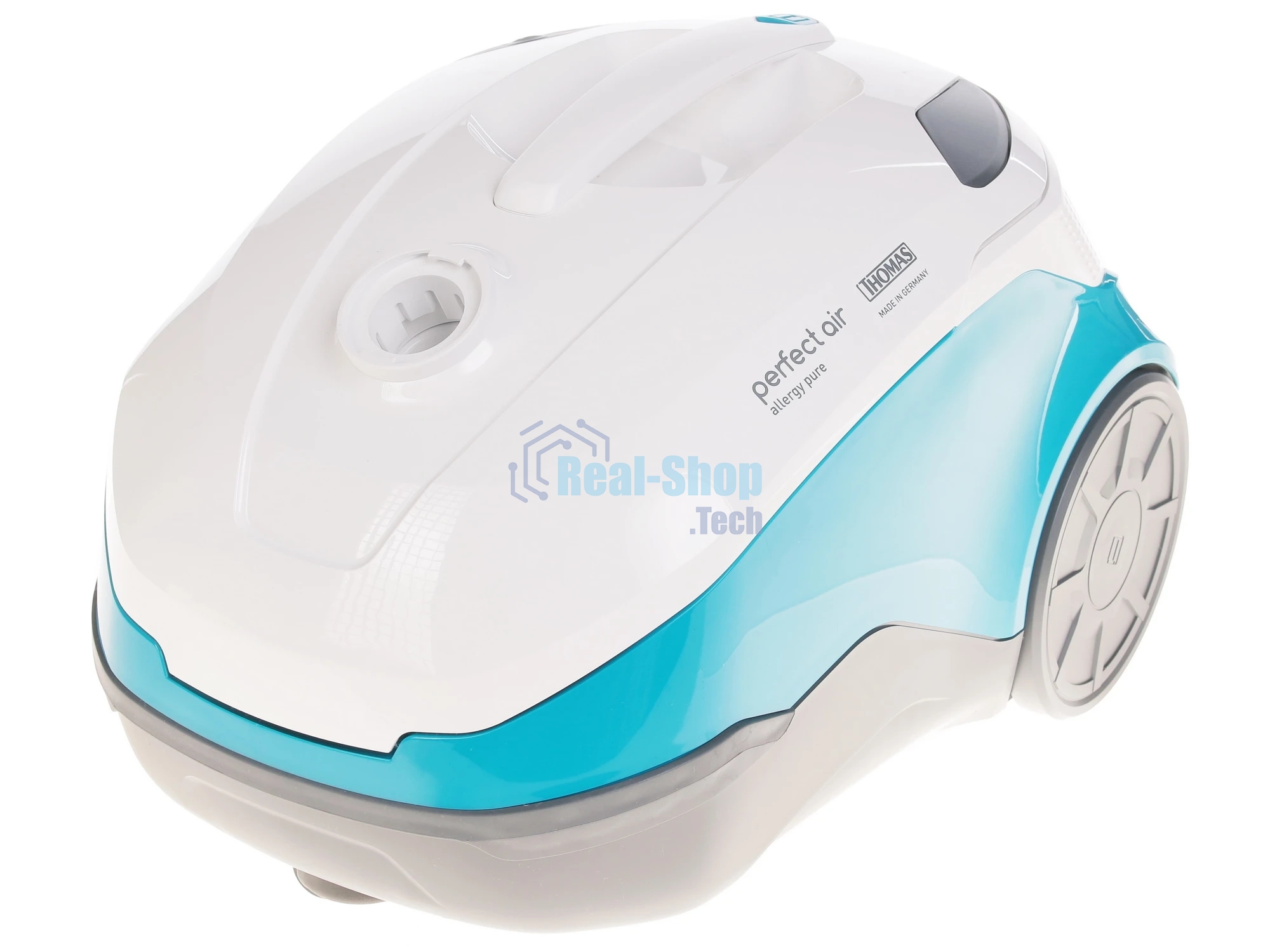 Пылесос Thomas AQUA-BOX Perfect Air Allergy Pure белый/синий, 325/1700 Вт, уборка сухая/сбор жидкости, пылесборник контейнер 2.6 л