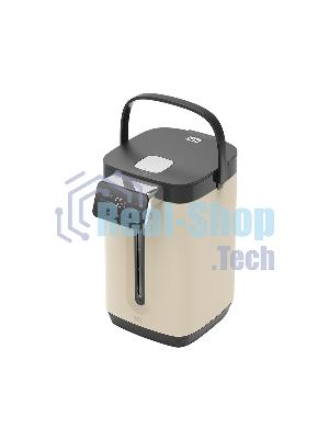 Термопот BQ TP5003 Beige, мощность 1800 Вт, объем 5 л, сенсорный тип управления, 6 температурных режимов (45-95°C, с шагом 10°С), функция повторного кипячения, функция поддержания температуры, способы подачи воды - электрическая помпа, индикатор уровня воды, автоотключение при недостаточном количестве воды, блокировка подачи воды, блокировка кнопок, защита от перегрева, дисплей LED, съемная крышка, ручка для переноски, материал корпуса - металл, пластик, материал внутренней камеры - высококачественная нержавеющая сталь AISI 304, длина электрошнура 1.0 м, напряжение 220-240 В, 50-60 Гц, защита от поражения электротоком класс I