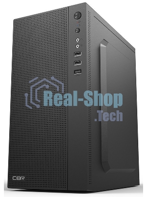 Компьютерный корпус CBR PCC-MATX-MX08-WPSU mATX Minitower MX08, без БП, 2*USB 2.0, HD Audio+Mic, черный