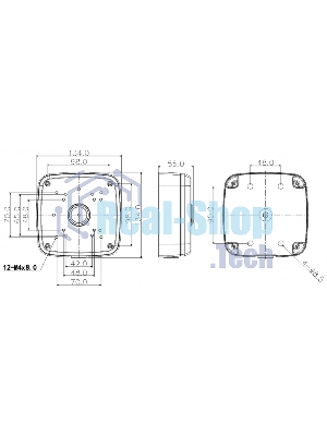 Настенная коробка Dahua для корпусов серий HDW2 Junction Box PFA121
