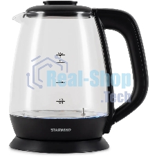 Чайник электрический Starwind SKS3036 1.7л. 2200Вт черный корпус: стекло