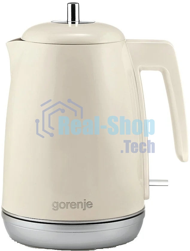 Чайник электрический Gorenje K15RL 1.7 л, 2200 Вт, бежевый (корпус: металл/пластик)