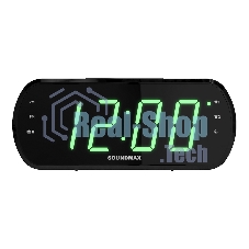 Радиочасы Soundmax SM-1562U (черный с зеленым)