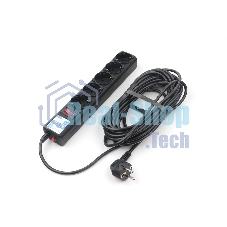 Сетевой фильтр Powercube SPG5-10M 10 м, 5 розеток, черный, коробка
