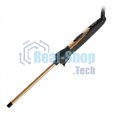 Щипцы для завивки волос DELTA LUX DL-0637 черный/золотой, 10 мм, 180 °C, 1 режим