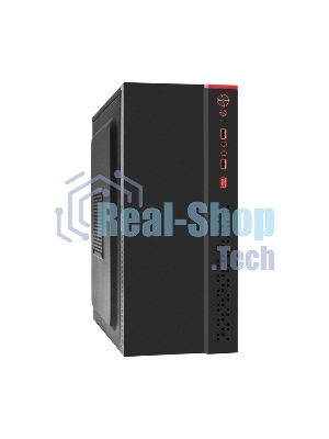 Компьютерный корпус Miditower ExeGate AA-443-UNS500 (ATX, БП UNS500 с вент. 12см, 2хUSB+HD Audio, черный)