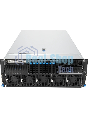 Серверная платформа ASUS ESC8000A-E13P, 4U, 2x SP5 (LGA 6096),24x DDR5 6400, 8x 2.5'' hsb NVME, up to 14x PCIe*, 2x M.2 22110 NVME, 1x 2-port 10Gbe RJ-45 Intel 710 LAN, up to 8 dual-slot GPUs, 3+1 3200W