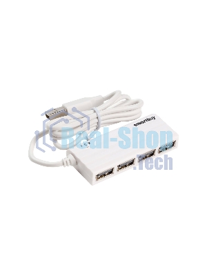 USB-концентратор Smartbuy SBHA-6810-W, USB 2.0, USB 4 порта, USB