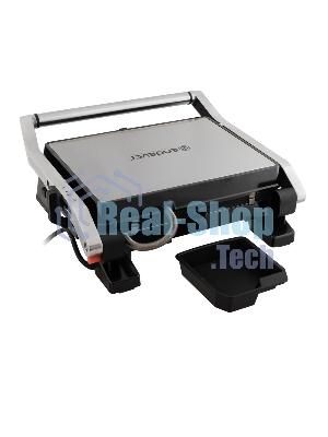 Гриль электрический ENDEVER Grillmaster-221, серебристый/черный, 2300 Вт, терморегулятор, размер пов-ти 29x23 см
