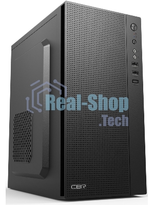 Компьютерный корпус CBR PCC-MATX-MX08-WPSU mATX Minitower MX08, без БП, 2*USB 2.0, HD Audio+Mic, черный