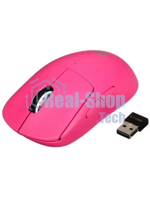 Мышь беспроводная Logitech G PRO X Superlight 2 розовый, 32000 dpi, радиоканал, USB, кнопки - 5