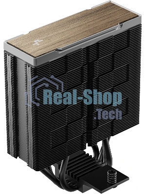 Кулер для процессора DEEPCOOL AK400 G2 LGA1851/1700/1200/115X/AM5/AM4 (12шт/кор, TDP 220W, PWM, Fan 120мм, 4 тепл. Трубки, Wood-grain top cover, черный) RET (R-AK400G2-BKNNMN-GJD)