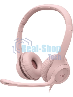 Гарнитура Logitech Stereo Headset H390 розовый, проводная, USB, регулятор громкости, шумоподавление микрофона