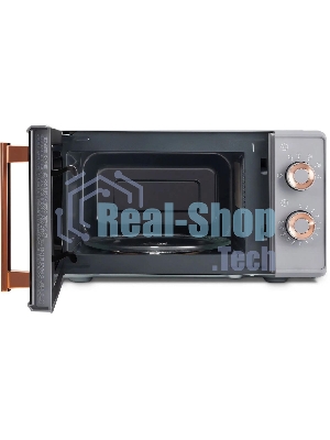 Микроволновая печь Vitek VT-MW1920 серый/золотистый, 20 л, 700 Вт, переключатели — поворотный механизм
