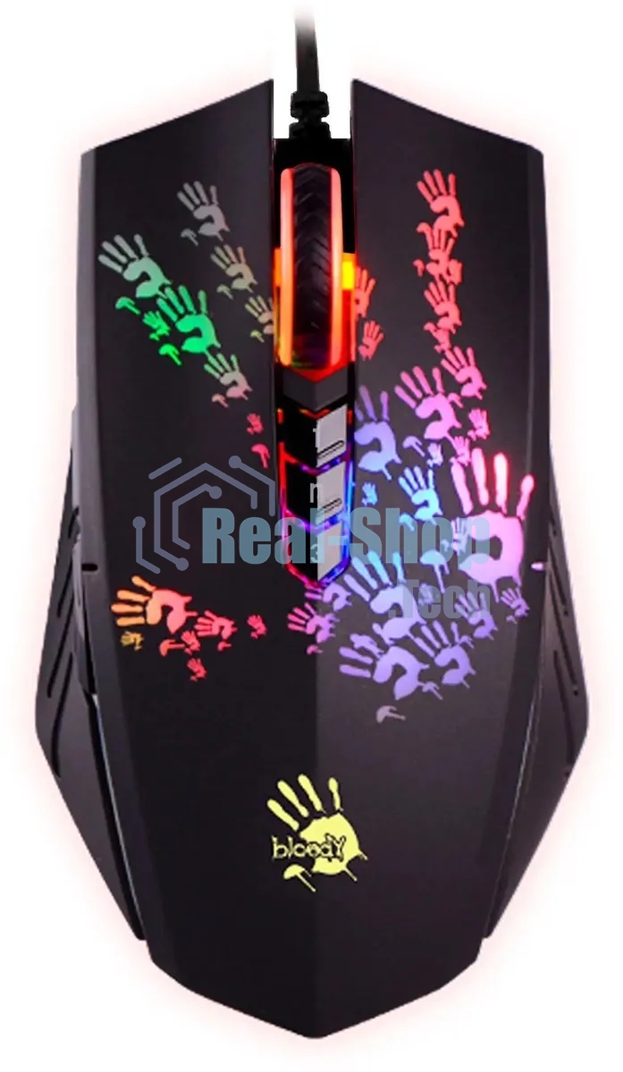 Мышь проводная A4Tech Bloody A60A черный, 6200 dpi, USB Type-A, кнопки - 8