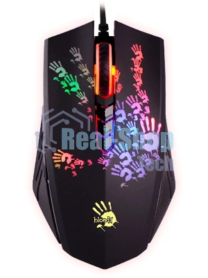 Мышь проводная A4Tech Bloody A60A черный, 6200 dpi, USB Type-A, кнопки - 8
