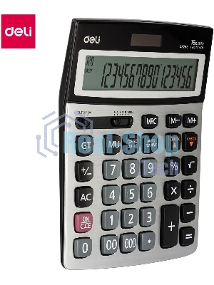 Калькулятор бухгалтерский Deli E39265 серый 16-разр.