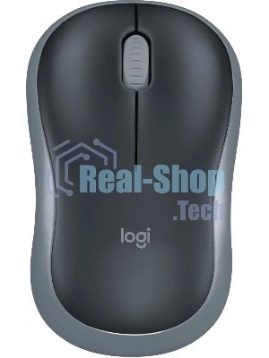 Мышь беспроводная Logitech M185 серый/черный, 1000 dpi, радиоканал, USB, кнопки - 3