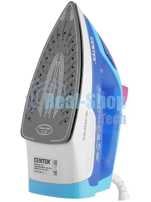 Утюг Centek CT-2348 синий/белый, 1600 Вт, 20 г/мин, 80 г/мин, 200 мл