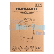 Стиральная машина Horizont WM-4601W светло-серый, загрузка вертикальная 4.6кг, класс: A