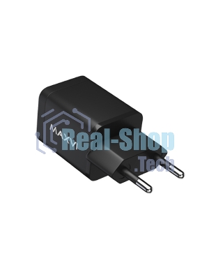 Сетевое зарядное устройство Maxvi A354PD Type-C 20W PD3.0 + USB 2.4A, черный