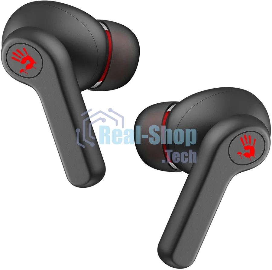 Наушники TWS A4Tech Bloody M30 черный/красный, внутриканальные, Bluetooth, до 22 ч