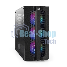Компьютерный корпус Miditower ExeGate EVO-9205-NPX600 (ATX, БП 600NPX с вент. 12 см, с окном, 1*USB+1*USB 3.0, аудио, 3 вент. 12см с RGb подсветкой)