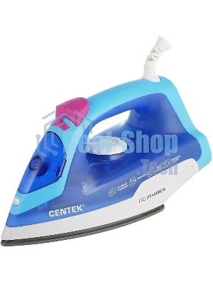 Утюг Centek CT-2348 синий/белый, 1600 Вт, 20 г/мин, 80 г/мин, 200 мл