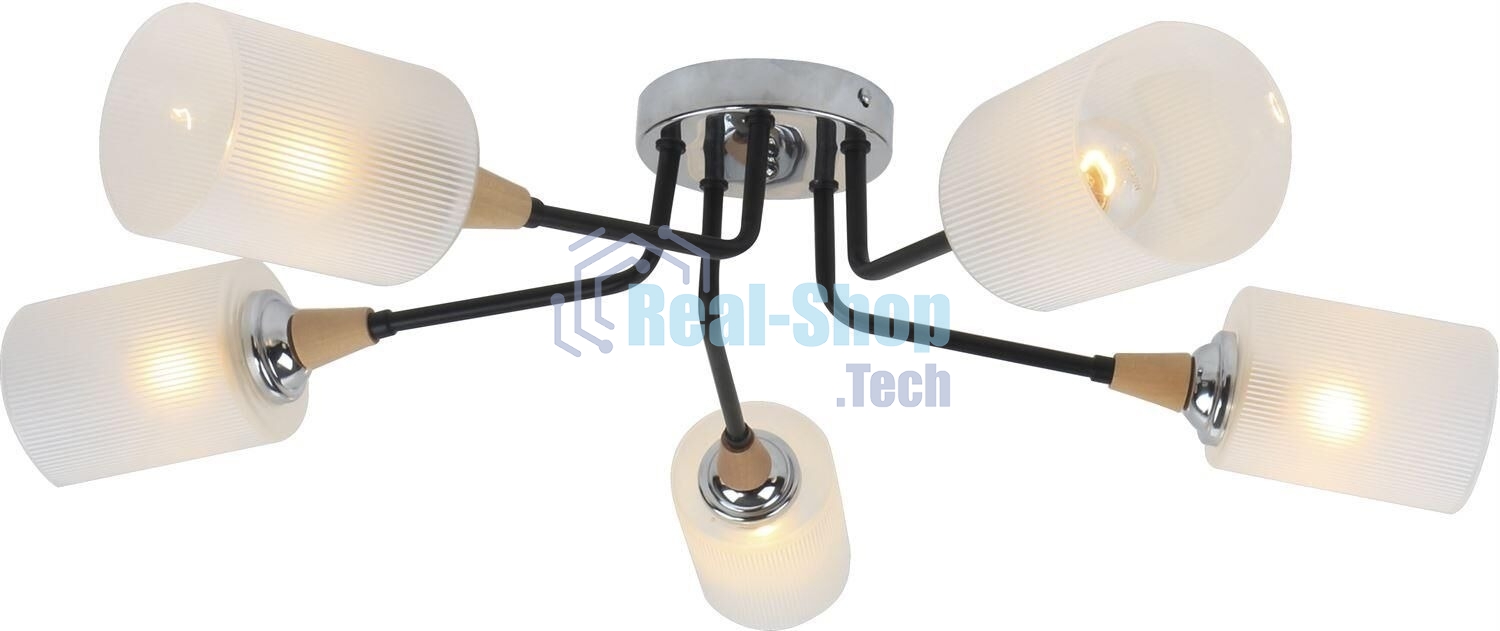 Люстра потолочная ESCADA 2101/5P E27*60W Black/Chrome