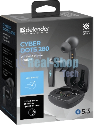 Гарнитура Defender CYBERDOTS 280 TWS черный