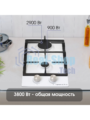 Газовая варочная панель Zigmund & Shtain G 14.3 W независимая, белый