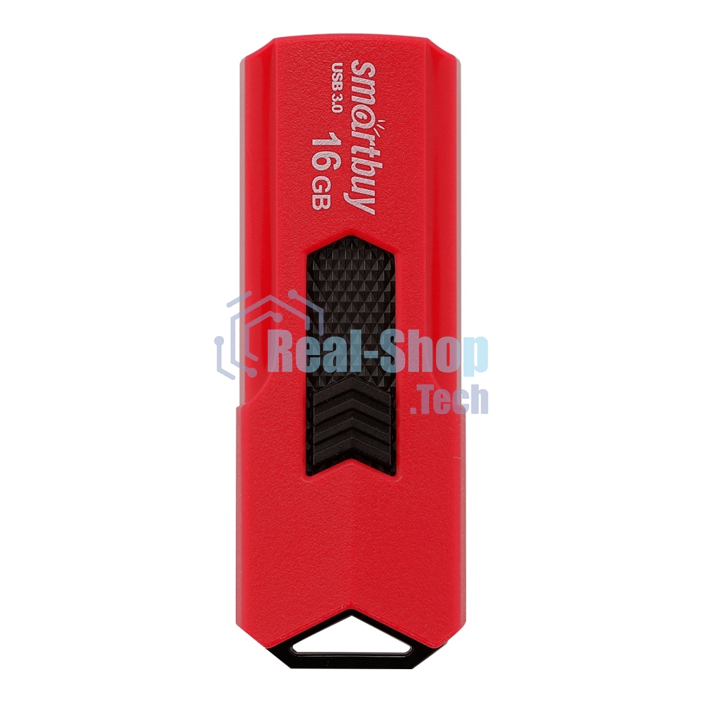 Флешка USB Smartbuy STREAM Red (SB16GbST-R3), 16Gb, USB 3.0, R/W 75/30, красный/черный
