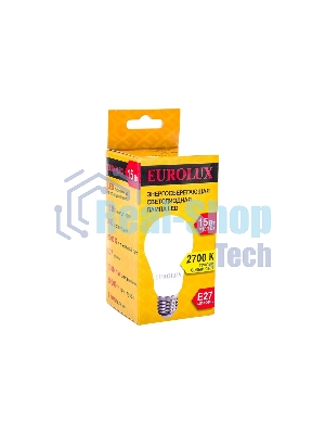 Лампа светодиодная EUROLUX LL-E-A60-15W-230-2,7K-E27