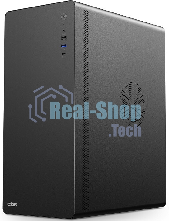 Компьютерный корпус CBR ATX Miditower U500, без БП, 1хUSB 3.0 Type-C, 1хUSB 3.0, 1хUSB 2.0, HD Audio+Mic, черный [PCC-ATX-U500-WPSU