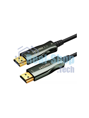 Кабель HDMI AOC-HM-HM-40M Wize, оптический, 40 м, 4K/60HZ, v.2.0, ARC, 19M/19M, черный, коробка