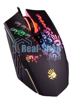 Мышь проводная A4Tech Bloody A60A черный, 6200 dpi, USB Type-A, кнопки - 8