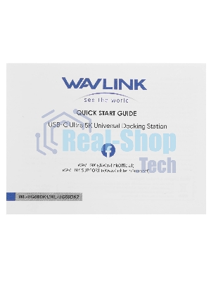 Док-станция WAVLINK WL-UG69DK1, USB Type-C, DisplayPort/HDMI/RJ-45/USB Type-C/Jack 3.5mm, USB