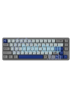 Клавиатура проводная Ritmix RKB-568BL Blue голубой-серый