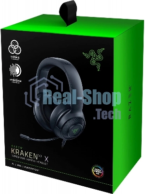 Гарнитура Razer Kraken V3 X чёрный, проводная, USB