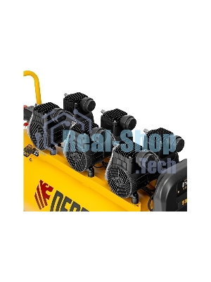 Компрессор безмасл. малошумн. Denzel DLP-4500/150, 4,5 кВт, 3х1,5 кВт,150 л, 2850 об/мин,750 л/мин