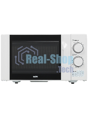 Микроволновая печь BBK 23MWS-927M/W белый, 23 л, 900 Вт, переключатели - поворотный механизм