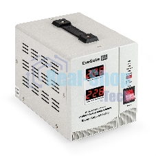 Стабилизатор напряжения ExeGate Expert Turbo AST-2000 (2000ВА, вход 80-260В, двойная цифр. индикация вход/вых. напряжения, выход 220В±8%, КПД 98%, 5 уровней защиты, задержка, усиленный метал. корпус, 2*Schuko, RTL)